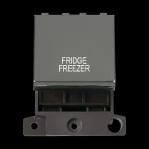 Click Scolmore MiniGrid 20A Double-Pole Ingot Fridge Freezer Switch Black Nickel - MD022BN-FF