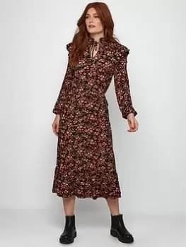 Joe Browns Enchanting Autumn Dress-Black/Brown, Black, Size 10, Women