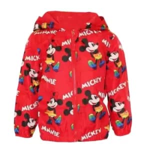 Disney Boys Mickey & Minnie AOP Raincoat (1-2 Years) (Red)