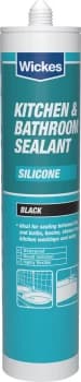 Wickes Kitchen and Bathroom Sealant - Black 310ml
