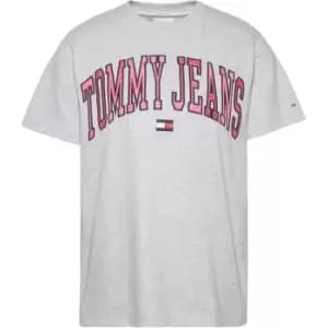 Tommy Jeans Tjw Rlxd Collegiate Logo Ss - Grey