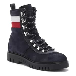 Tommy Jeans Padded Nylon Lace Up Boots - Midnight