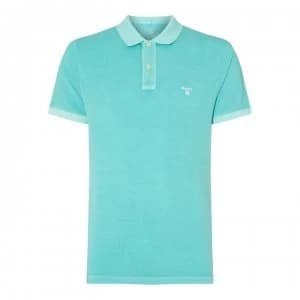 Gant Gant Sun Bleached Polo Shirt Mens - Green 355