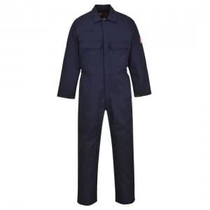Biz Weld Mens Flame Resistant Overall Navy Blue 2XL 32"