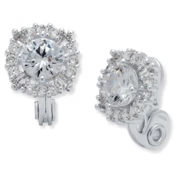 Anne Klein Jewellery Crystal Cluster Clip On Stud Earrings