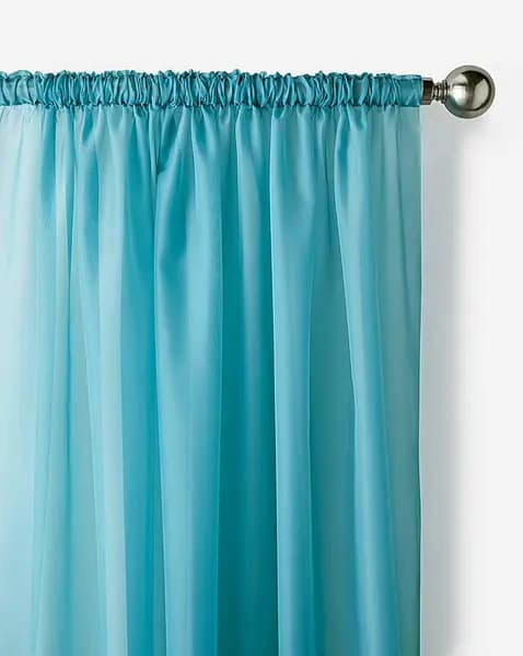 Plain Dye Voile Pairs Top Slots Soft Teal 122CM XJ86229