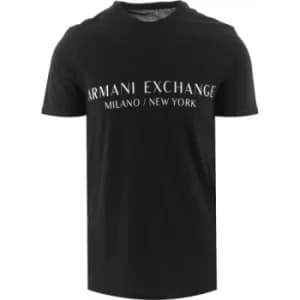 Armani Exchange Black Regular Fit T-Shirt