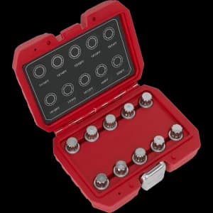Sealey 10 Piece Locking Wheel Nut Key Set for BMW