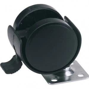 Draper Twin Nylon Wheeled Castor and Brake 40mm