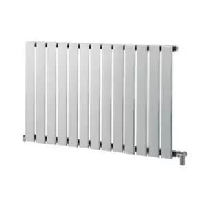 Heating Style Merlo Horizontal Designer Radiator, White Chrome Effect (W)1030mm (H)600mm
