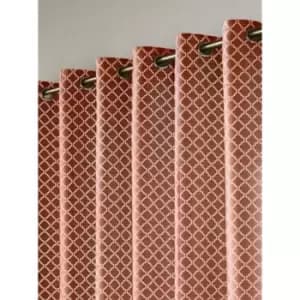Essential Living Wold Eyelet Ring Top Curtains Orange 228cm x 228cm