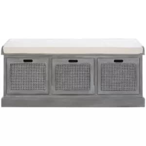 Heritage Storage Bench 3 Drawer Slate Grey