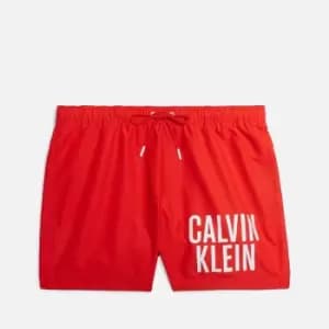 Calvin Klein Swimwear Mens Medium Drawstring Swimming Shorts - Cajun Red - S