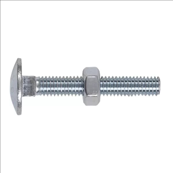 Genuine SEALEY CBN640 Coach Bolt & Nut M6 x 40mm Zinc DIN 603 Pack of 100