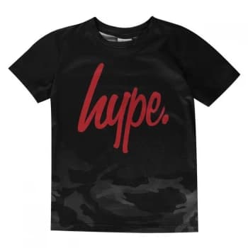 Hype Black Camo Fade Kids T-Shirt - Black