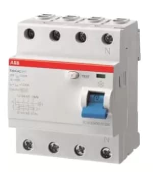 ABB 4 Pole Type A Residential RCCBs, 63A F200, 30mA