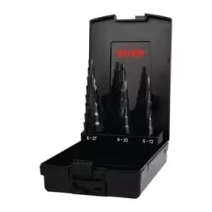 Jeu de forets etages ULTIMATECUT D. 6-12/6-20/6-27mm HSS a goujures helicoidale