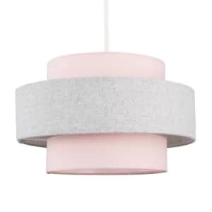 Weaver Pendant Shade in Grey and Pink