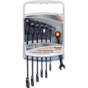 Draper 7 Piece Hi Torq Ratchet Combination Spanner Set Metric