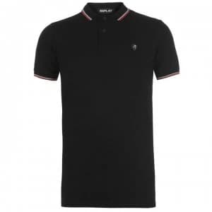 Replay R Logo Polo Shirt - Black