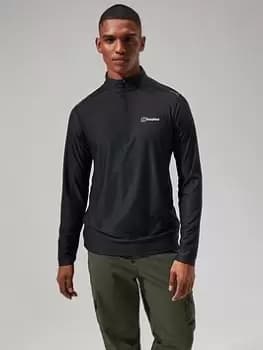 Berghaus 24/7 Half Zip Long Sleeve Teck Tee - Black