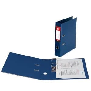 5 Star Lever Arch File PVC Spine 70mm Foolscap Blue Pack 10