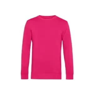 B&C Mens Organic Crew Neck Sweat (M) (Magenta Pink)