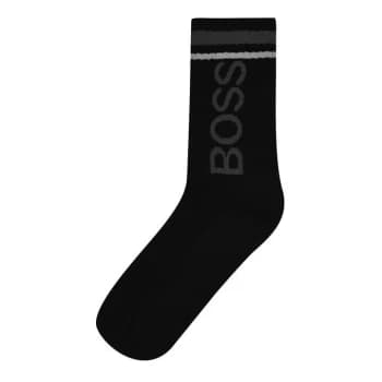 Hugo Boss Pique Logo Socks Black