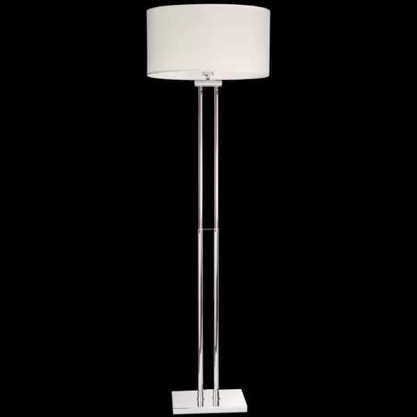 Athens Floor Lamp With Shade Silver, E27