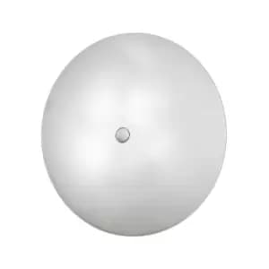 Centro Designer Glass Simple Flush Ceiling Light Matt Nickel, 4x E27
