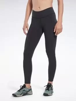 Reebok Les Mills Lux Vector Graphic Leggings - Black Size M Women