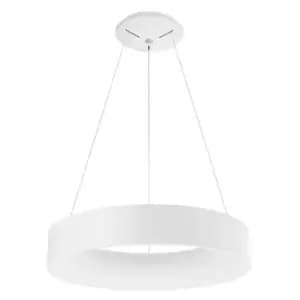 Netlighting Merano Banff 60cm Integrated LED Pendant Ceiling Light Matt White Al