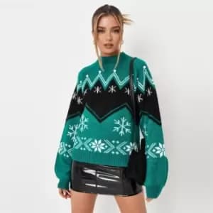 Missguided Christmas Jumper - Green