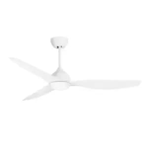 Pam LED 3 Blade Ceiling Fan White, Opal, 2800-4000-5700K