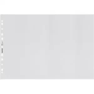 Leitz Recycle Punched Pockets A3 Landscape CO2 Neutral Embossed 90% Recycled Plastic 100 Micron Pack of 25