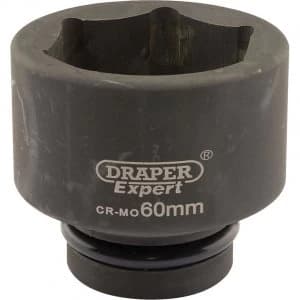 Draper Expert 1" Drive Hexagon Impact Socket Metric 1" 60mm