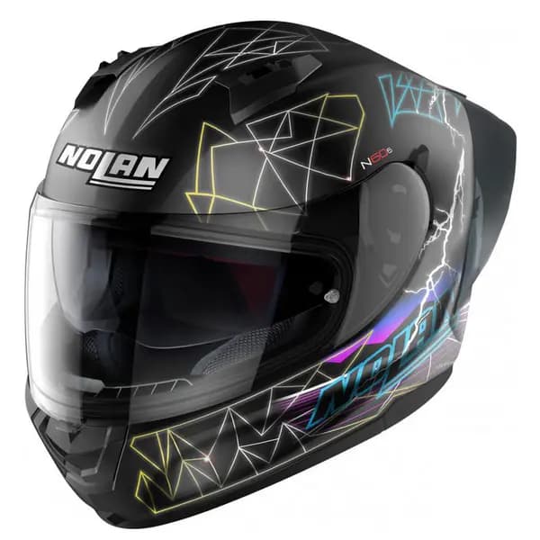 Nolan N60-6 Sport Raindance 026 Flat Black Multicolor Full Face Helmet Size M