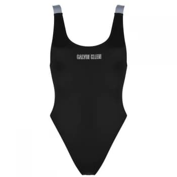 Calvin Klein Scoop One Piece Swimsuit - Black