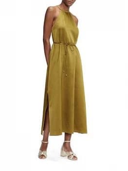 Ted Baker Roxieyy Halter Neck Midi Dress - Khaki, Size 2=10, Women