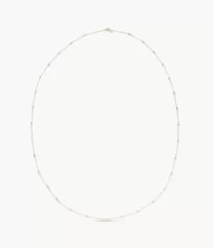 Fossil Women Sadie Shine Bright 14K Gold Plated Brass Chain Necklace