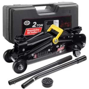 Trolley Jack Black 2t 135-330mm Lifting Height incl. Case