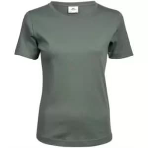 Tee Jays Womens/Ladies Interlock T-Shirt (L) (Leaf Green)
