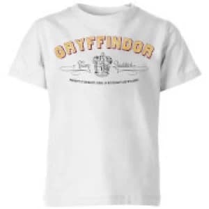 Harry Potter Gryffindor Team Quidditch Kids T-Shirt - White - 11-12 Years