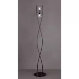 Amel floor lamp 2 bulbs G9, Black chrome
