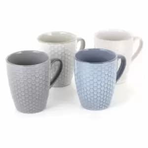 Barbary & Oak Reef Honeycomb Mug, Set Of 4 - Multiple Colours