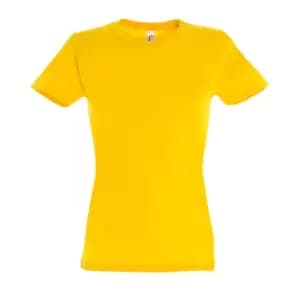 SOLS Womens/Ladies Imperial Heavy Short Sleeve T-Shirt (M) (Gold)