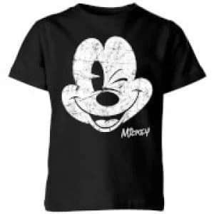 Disney Worn Face Kids T-Shirt - Black - 11-12 Years