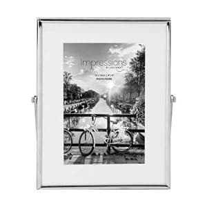 4" x 6" - Impressions Silver Colour Frame White Border