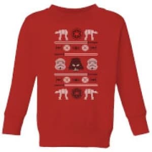Star Wars Imperial Knit Kids Christmas Sweatshirt - Red - 11-12 Years