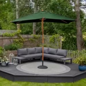 Harbour Lifestyle Styx 3M X 2M Deluxe Wooden Parasol - Green